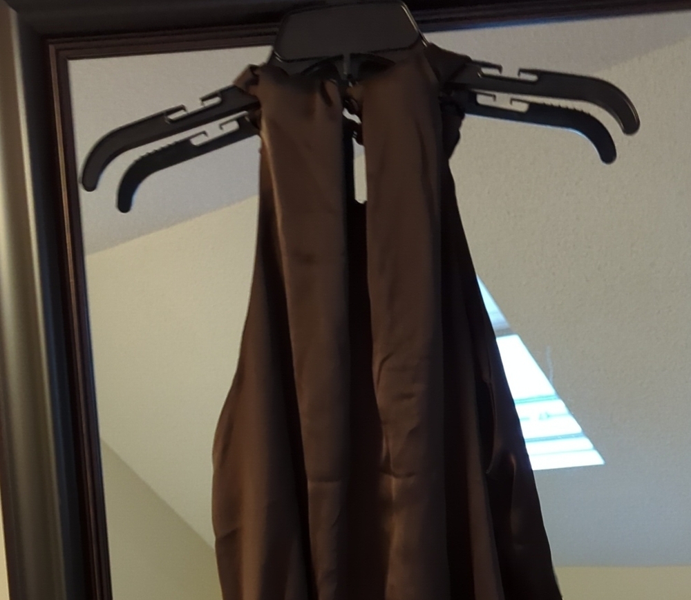 LOFT NWT Brown Satin Halter Tank - Picture 4 of 8